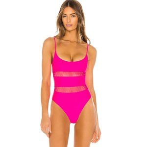 Lovers + Friends Hot Pink Jet One Piece